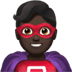 🦸🏿‍♂️ man superhero: dark skin tone display on Apple